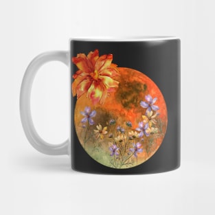 Autumn colours harvest moon  fall positive thinking Mug